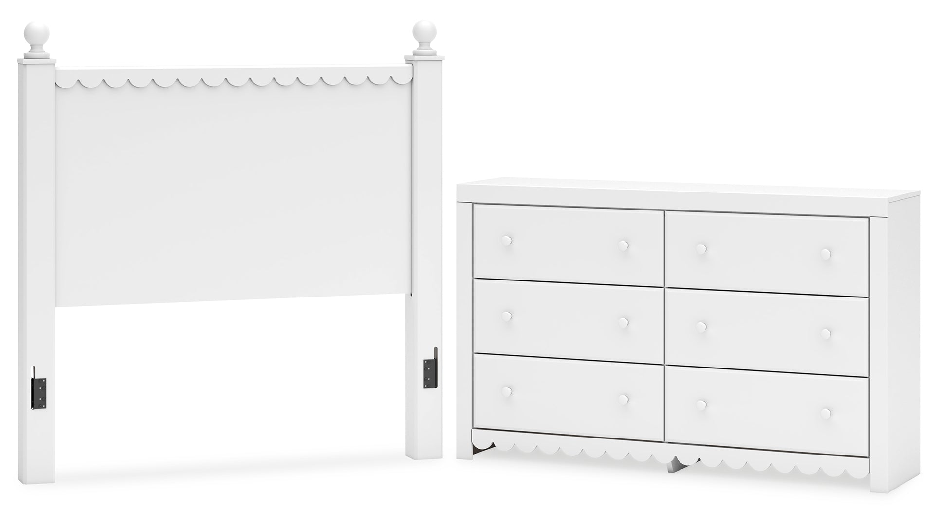 Mollviney Full Panel Headboard with Dresser