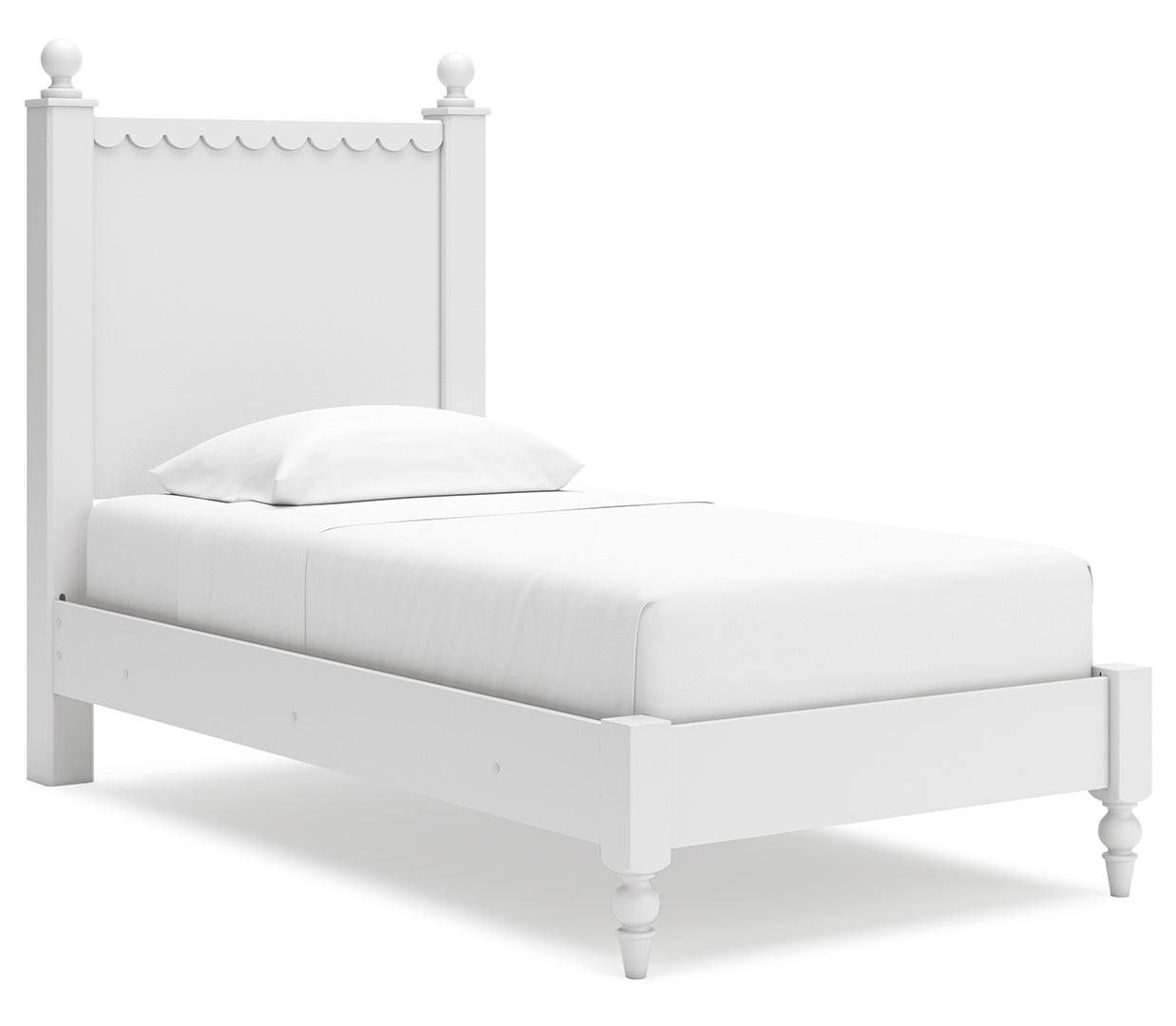 Mollviney White Panel Bedroom Set