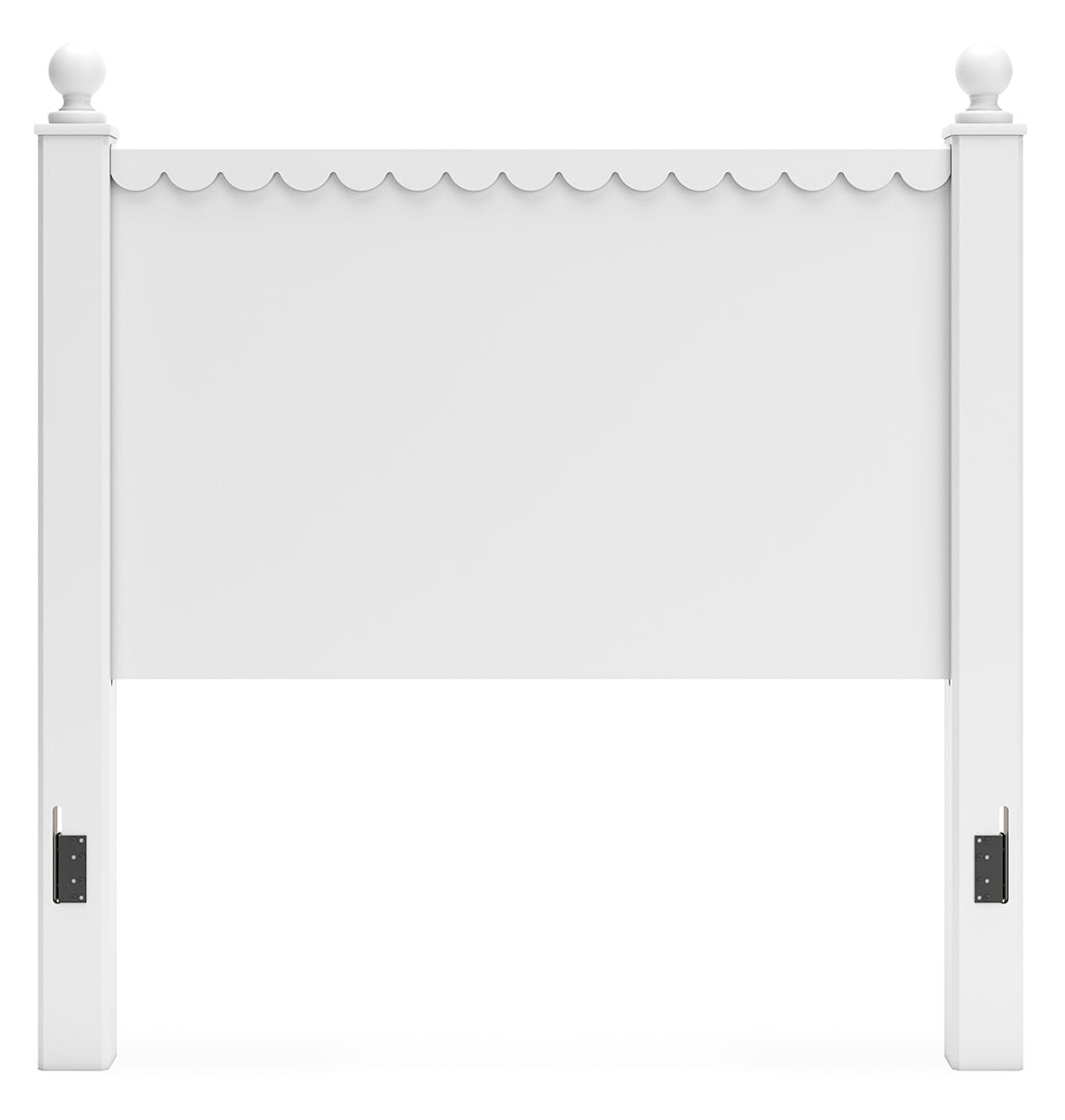 Mollviney White Panel Bedroom Set