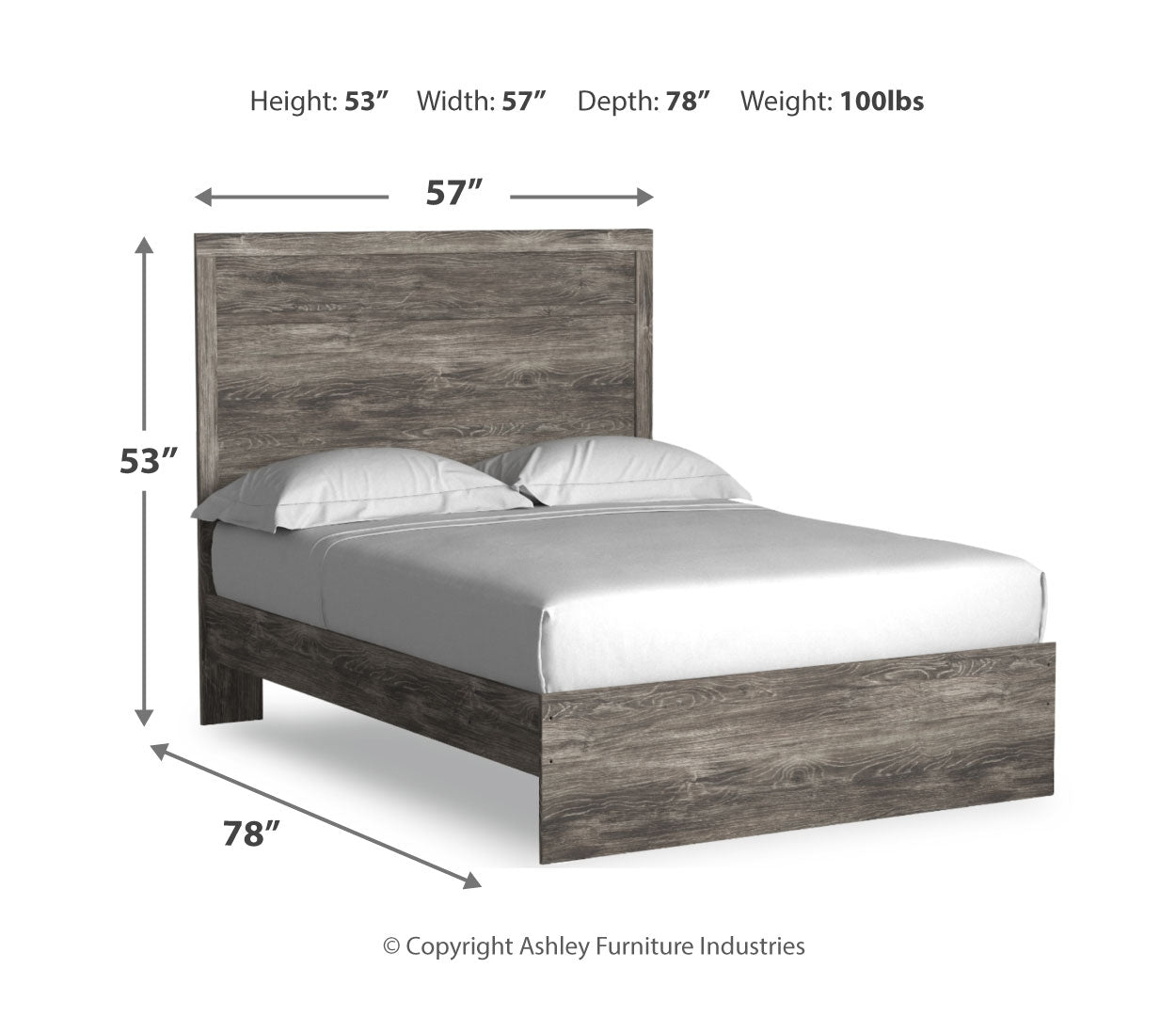 Ralinksi Grey Panel Bedroom Set