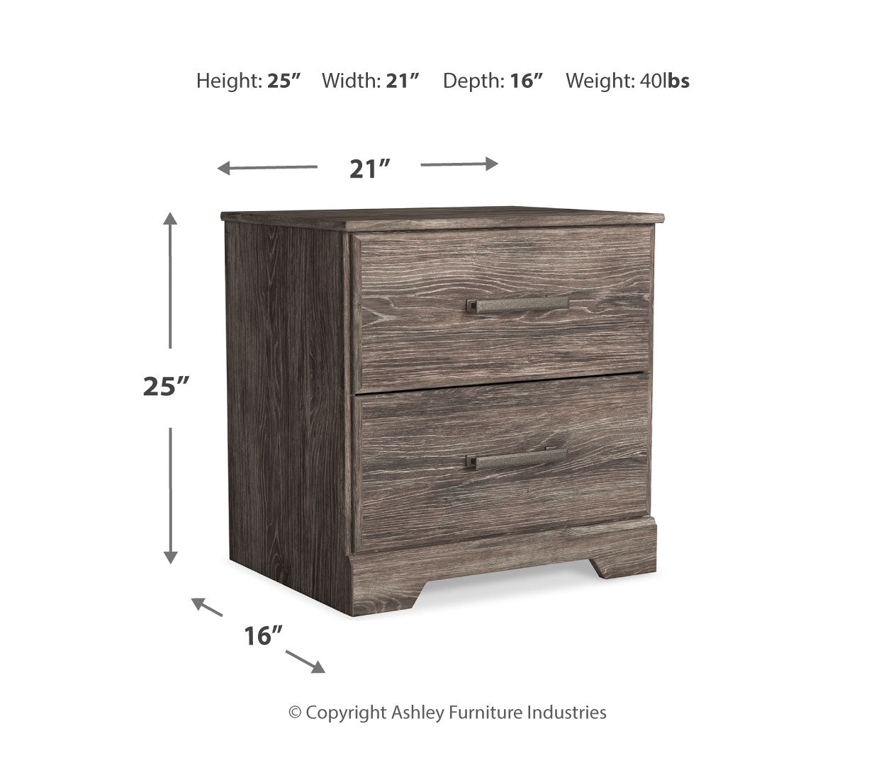 Ralinksi Two Drawer Night Stand