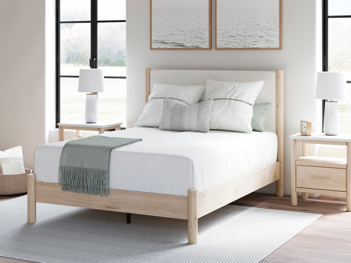 Cadmori Queen Upholstered Panel Bed