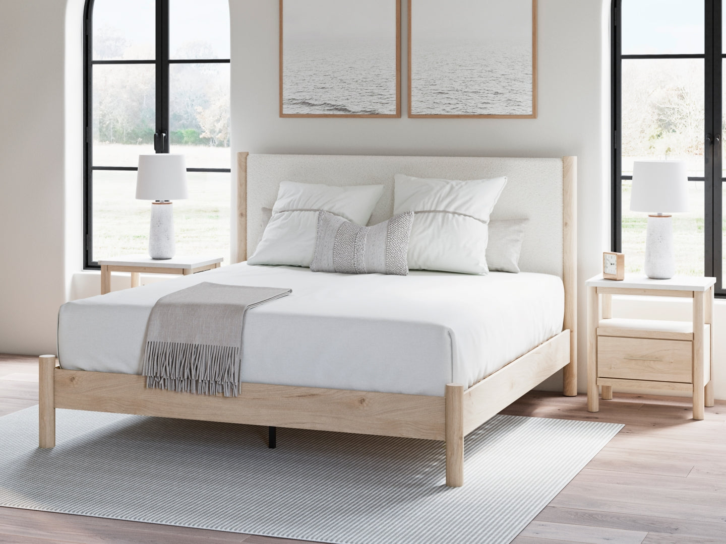 Cadmori King Upholstered Panel Bed