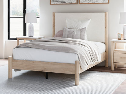 Cadmori Full Upholstered Panel Bed