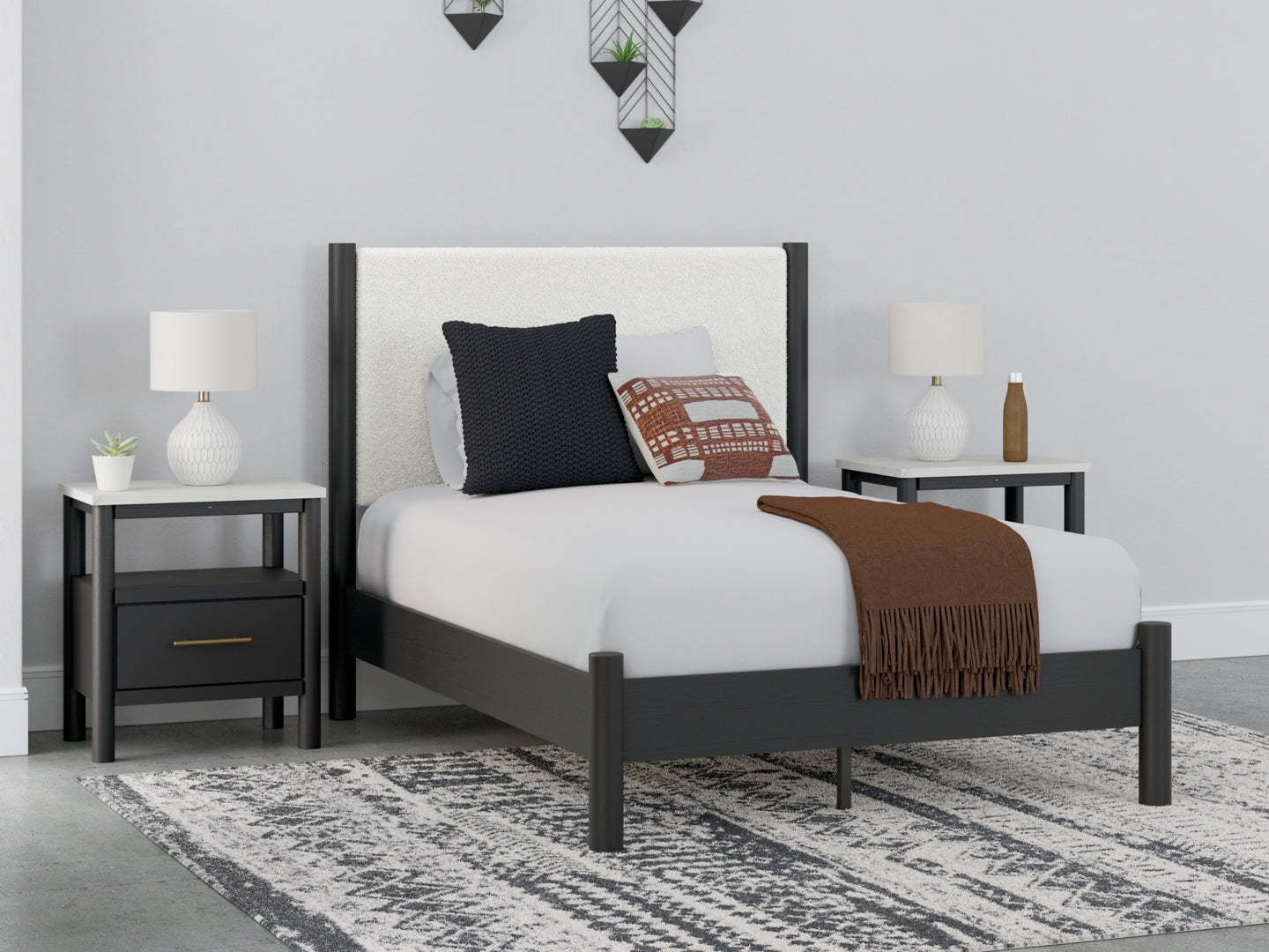 Cadmori Full Upholstered Panel Bed