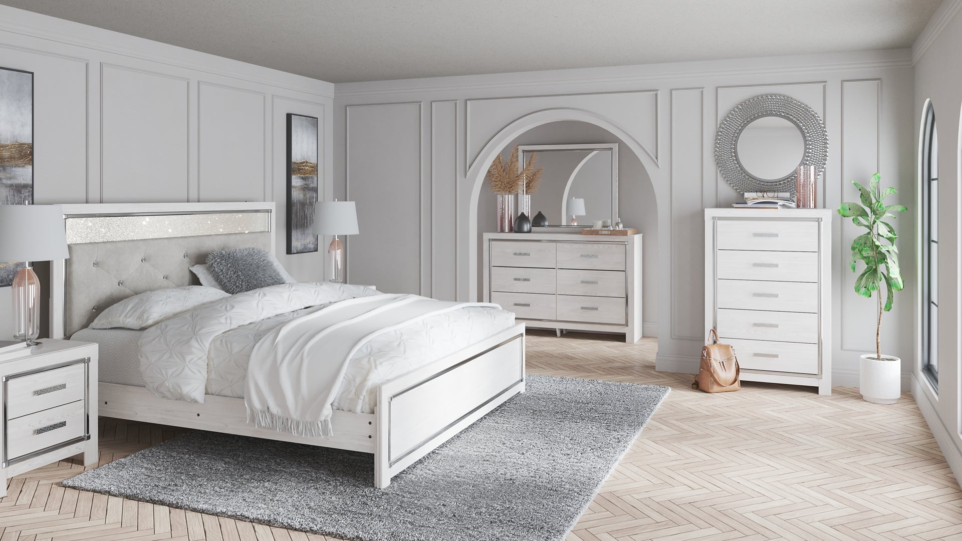 Altyra Panel Bookcase Bedroom Set