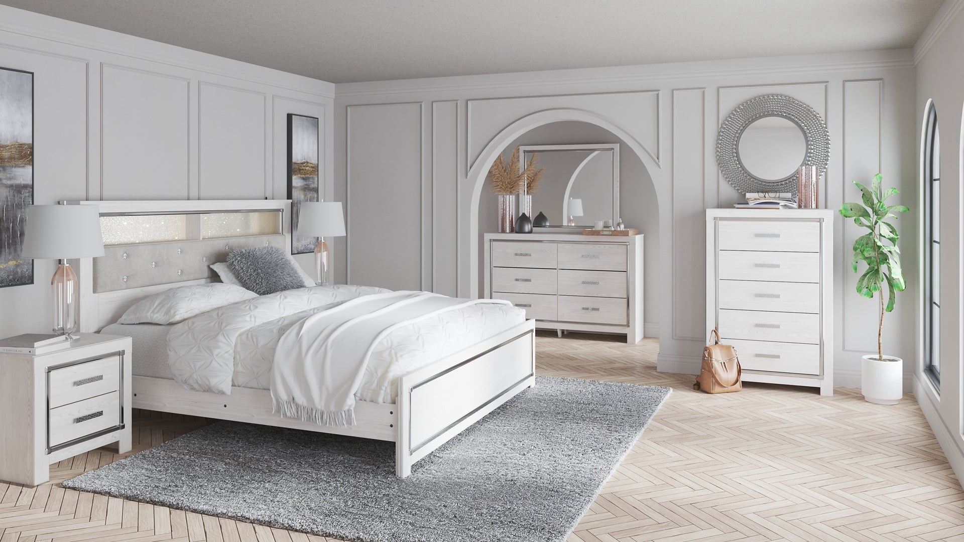 Altra White Panel Bedroom Set