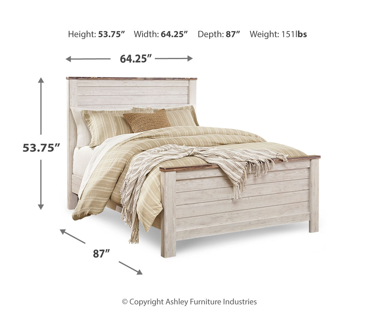 Willowton Panel Bed