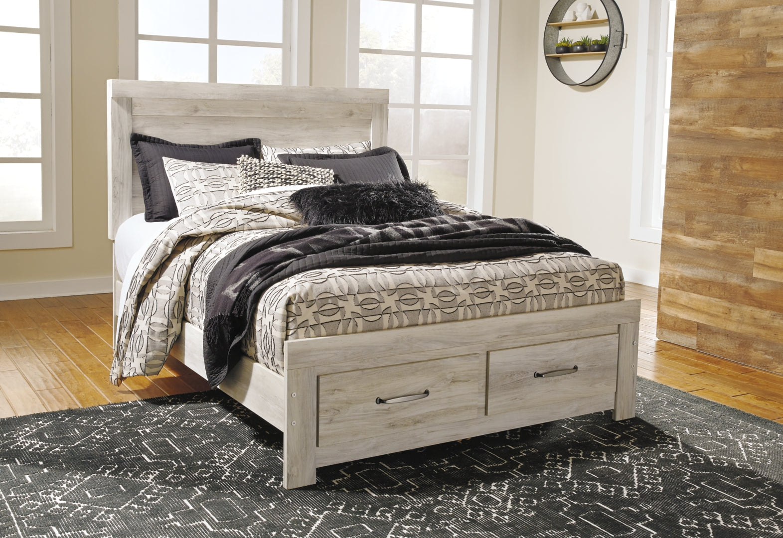 Bellaby Queen Platform Bed with 2 Storage Drawers