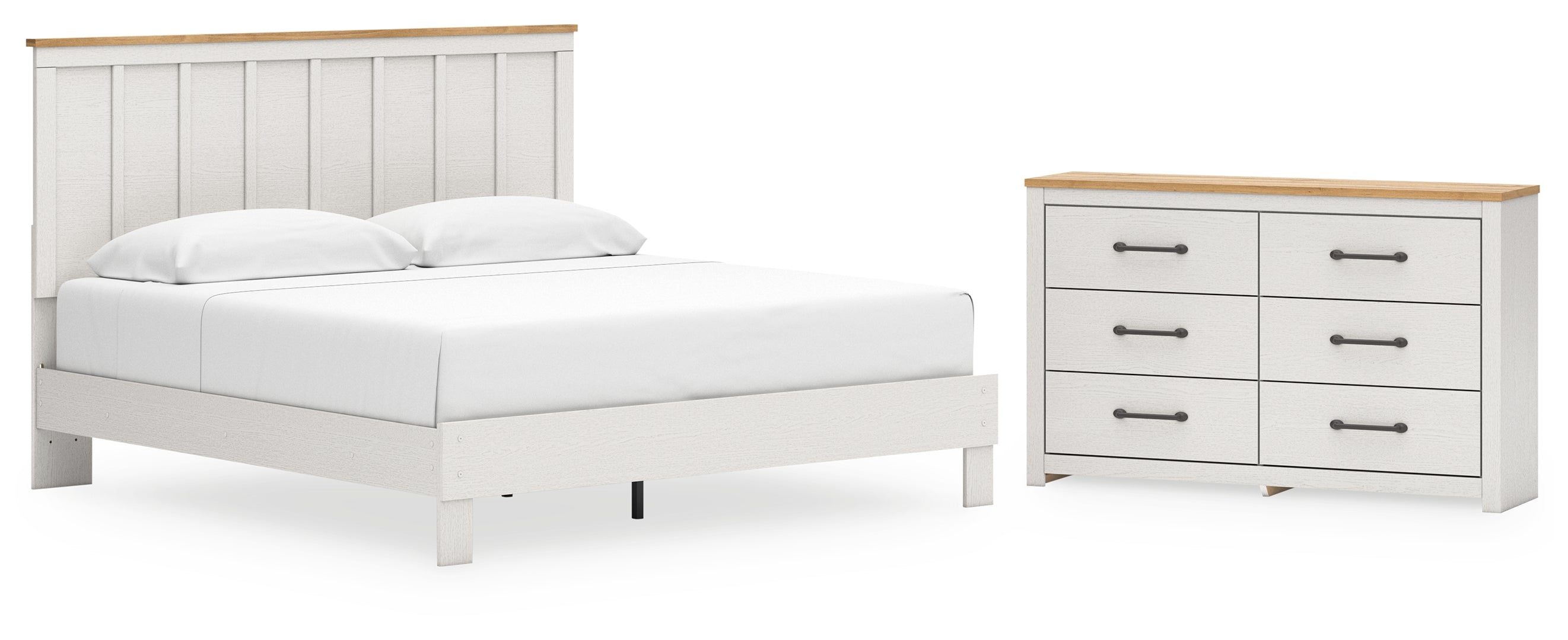 Linnocreek King Panel Bed with Dresser