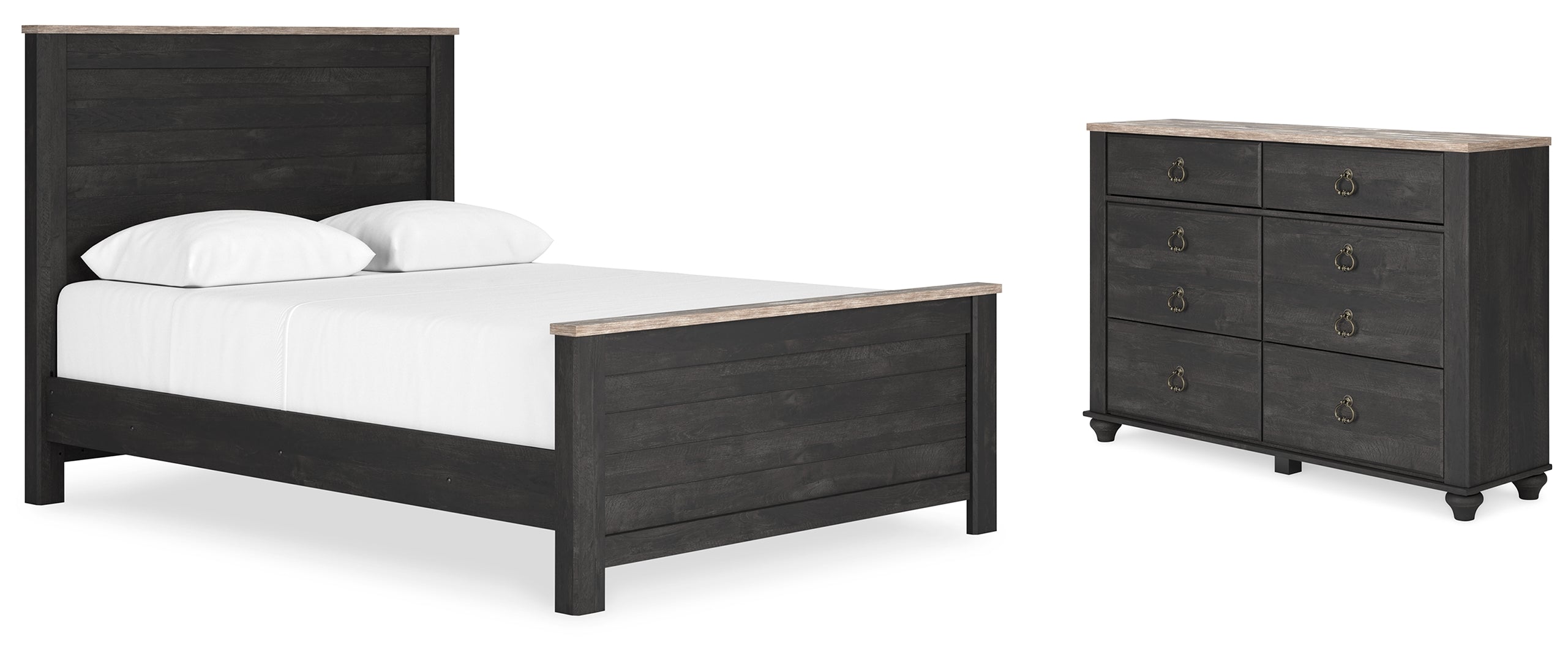 Nanforth Queen Panel Bed with Dresser