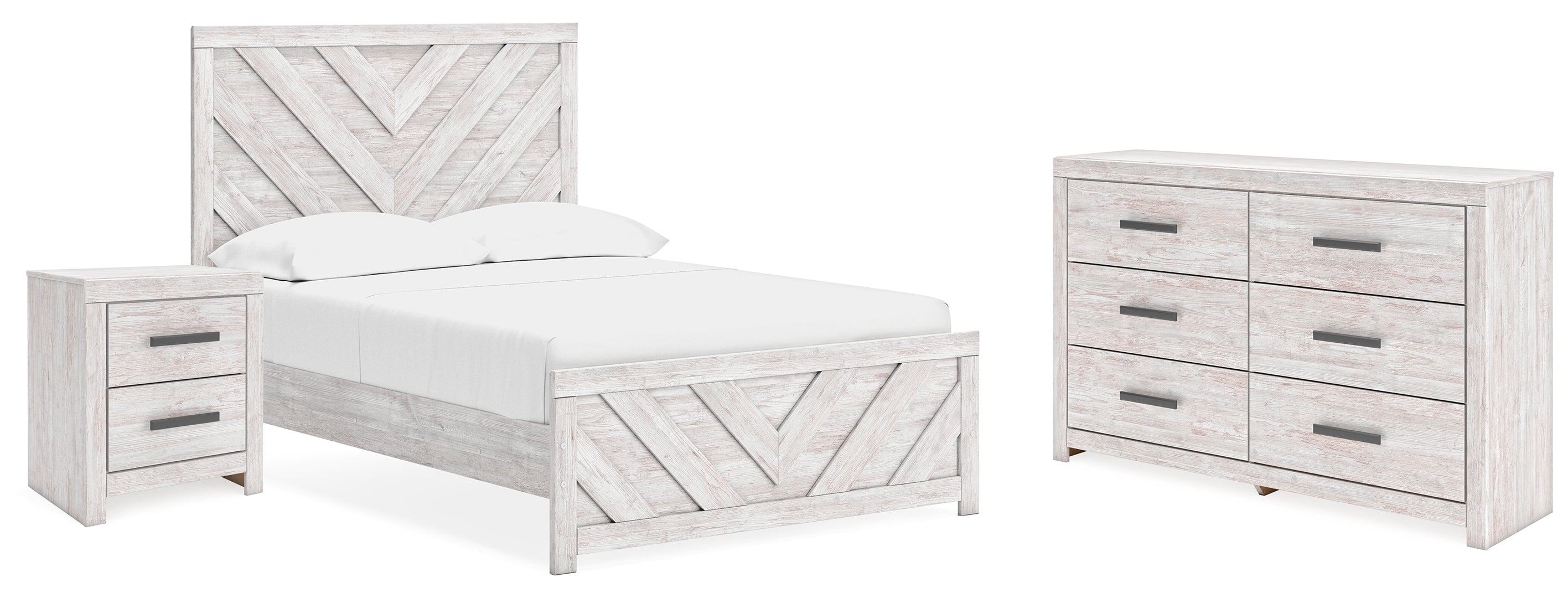 Cayboni White Panel Bedroom Set