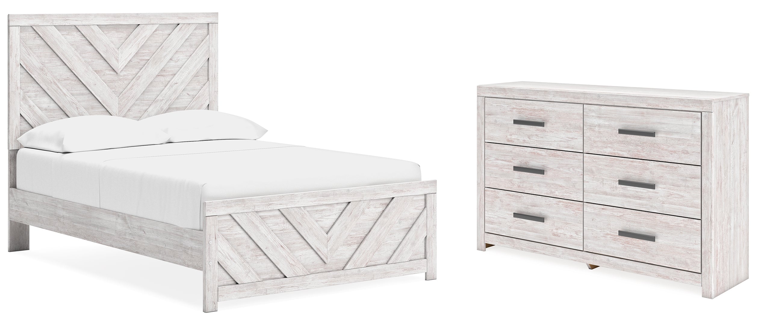 Cayboni Full Panel Bed with Dresser