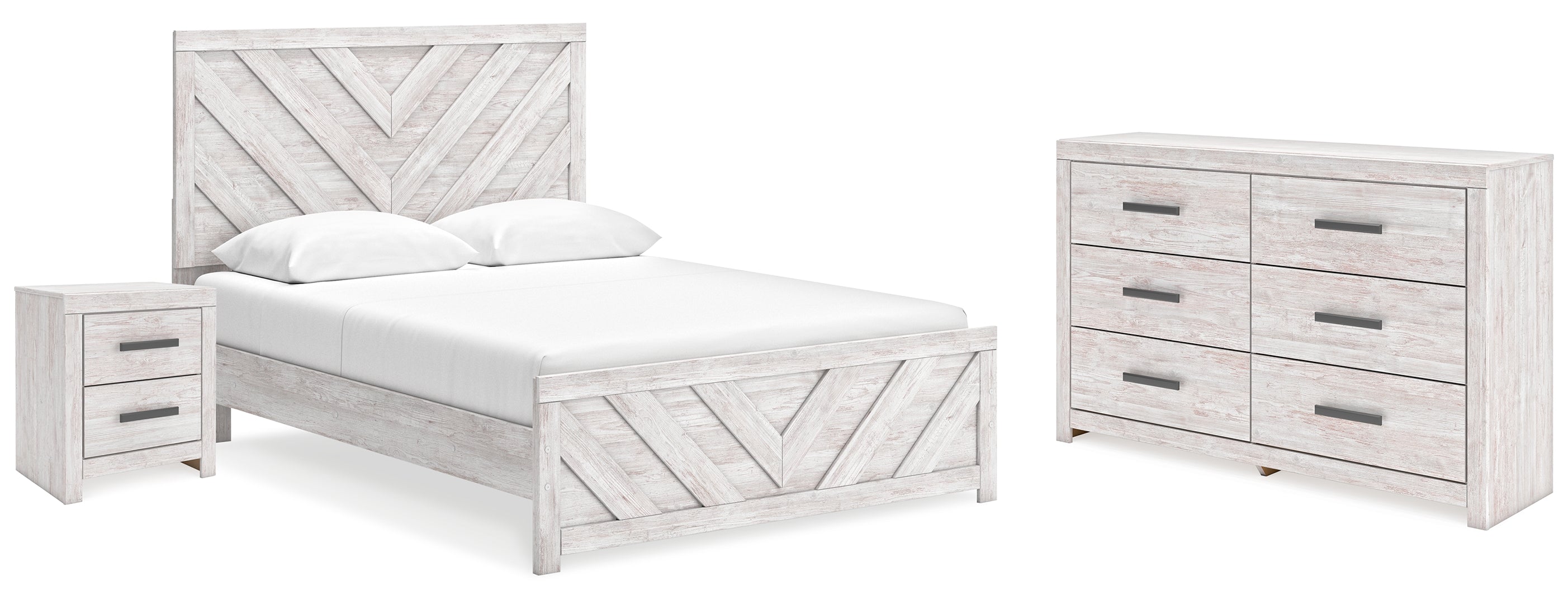 Cayboni Queen Panel Bed with Dresser and Nightstand