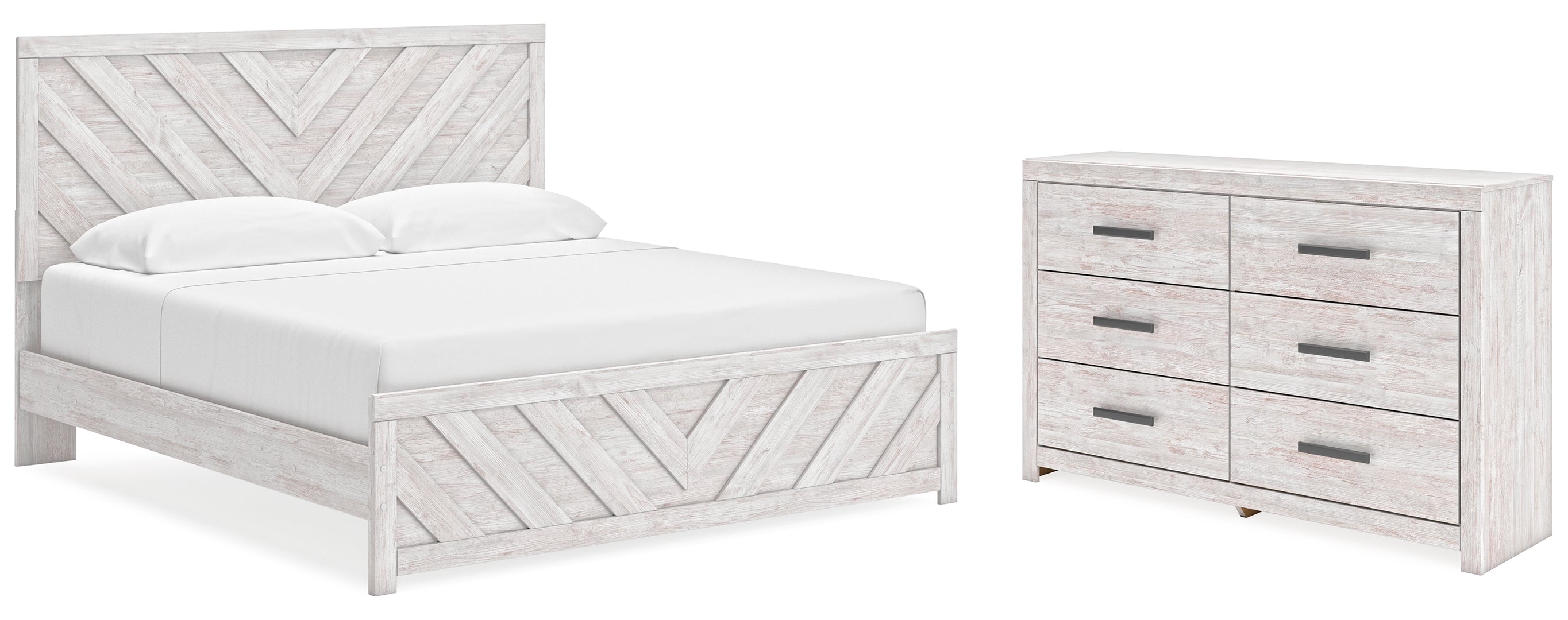 Cayboni King Panel Bed with Dresser