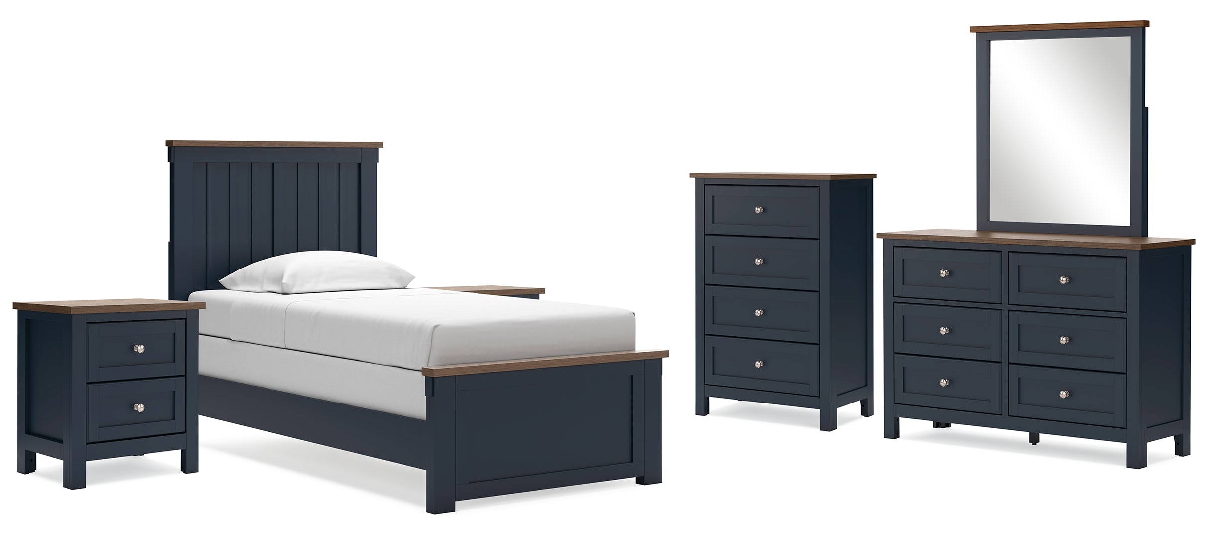 Landocken Blue Panel Bedroom Set