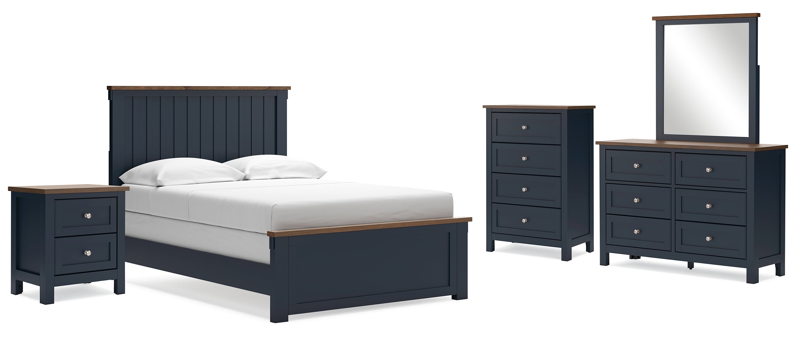 Landocken Blue Panel Bedroom Set