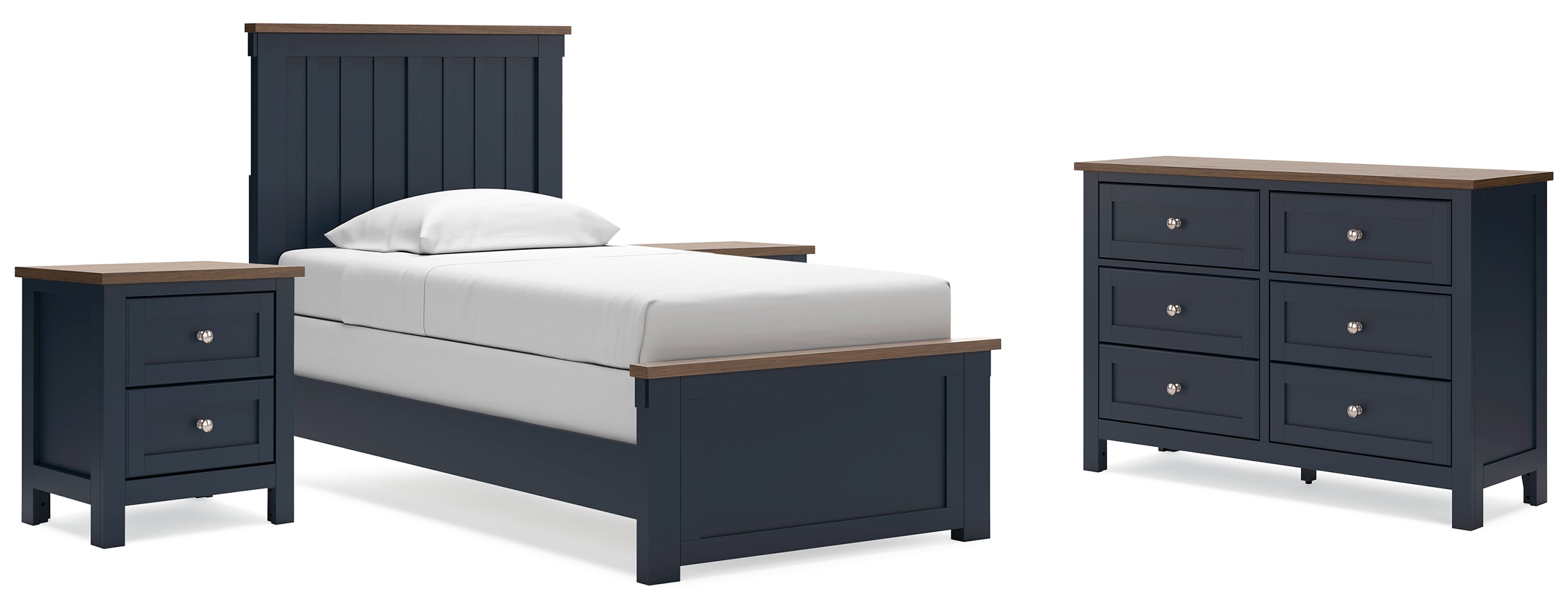 Landocken Full Panel Bed with Dresser and 2 Nightstands