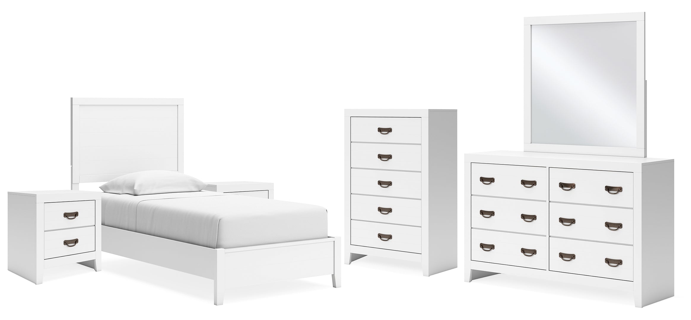 Binterglen White Panel Bedroom Set