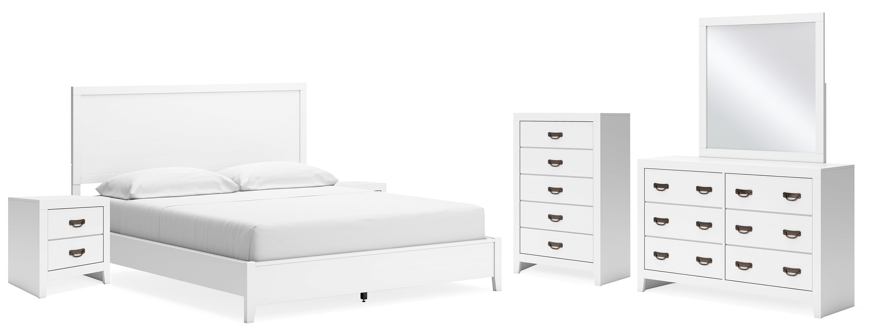 Binterglen White Panel Bedroom Set