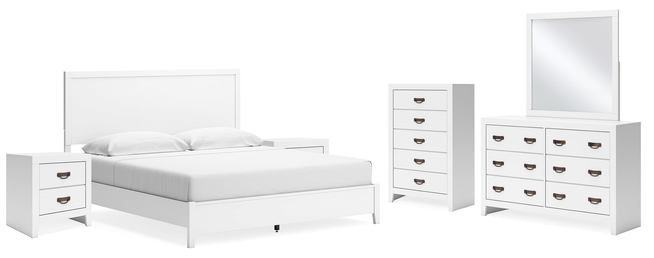 Binterglen White Panel Bedroom Set