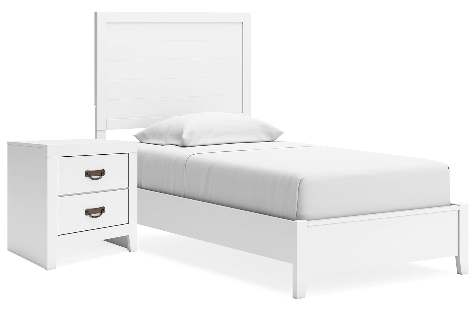 Binterglen Twin Panel Bed with Nightstand