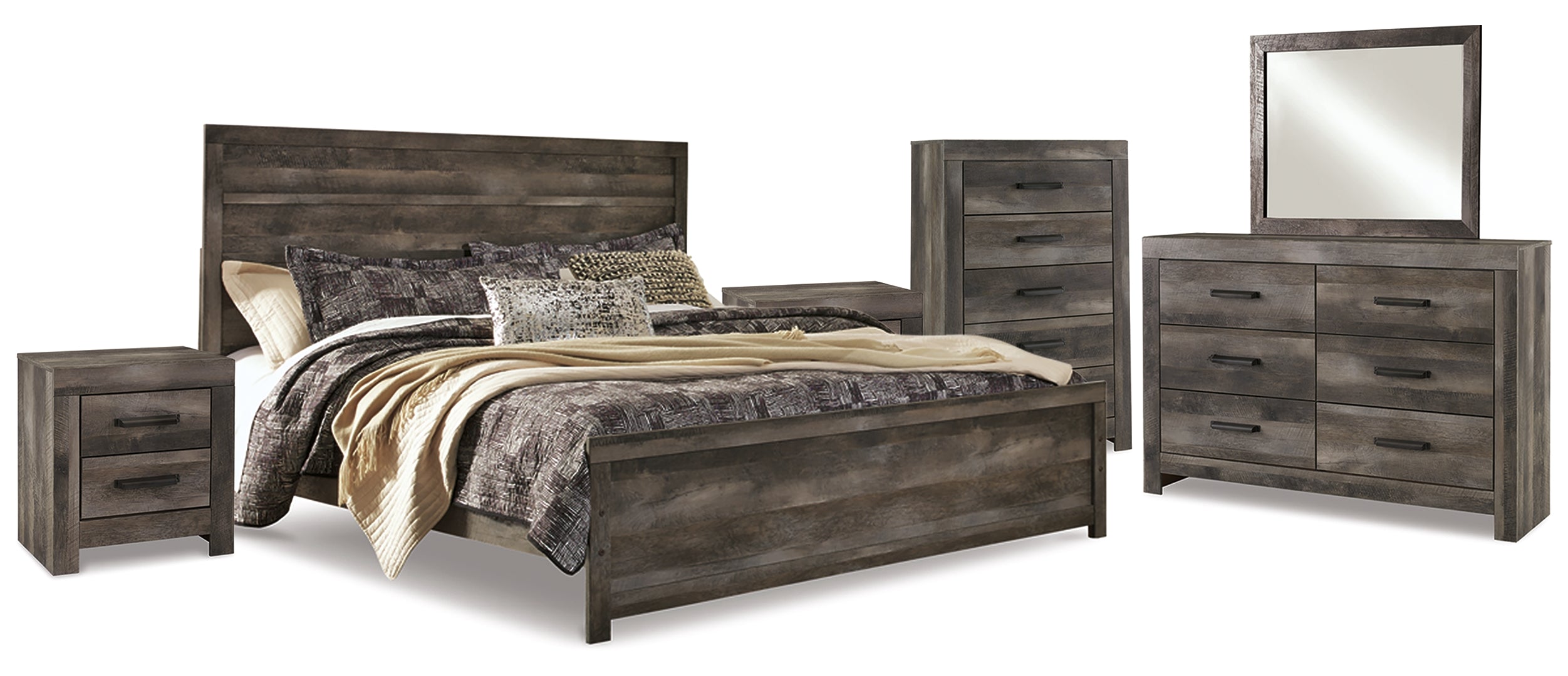 Wynnlow Grey Crossbuck Panel Bedroom Set