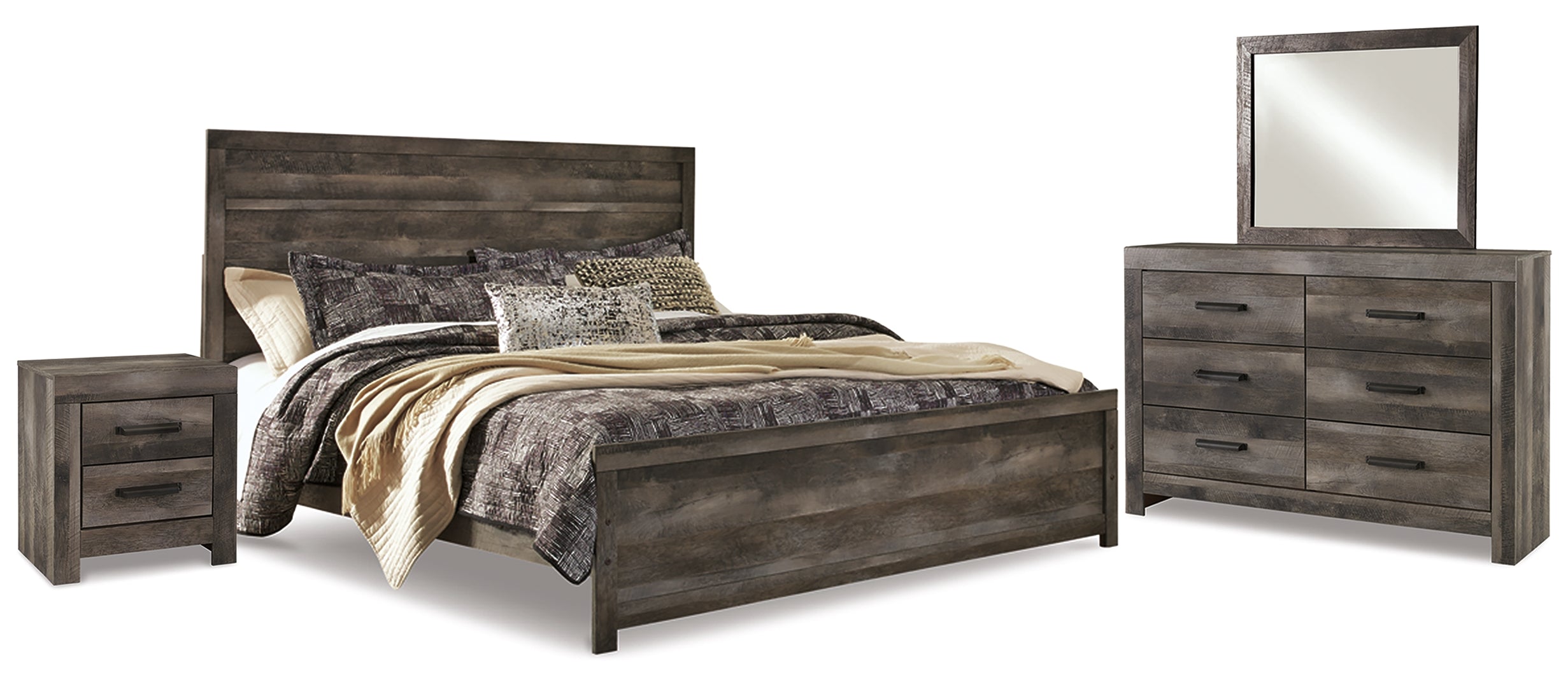 Wynnlow Grey Crossbuck Panel Bedroom Set