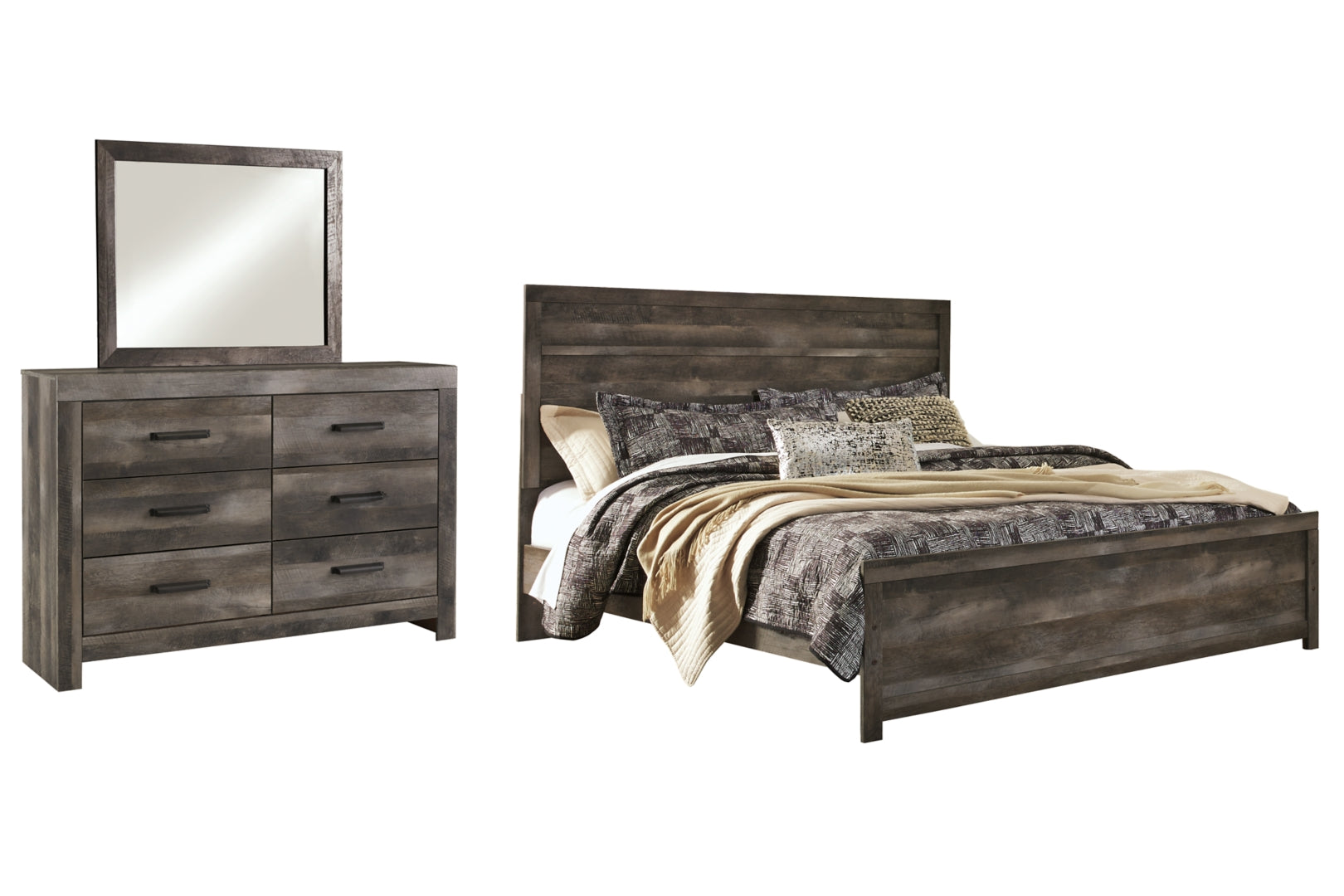 Wynnlow Grey Crossbuck Panel Bedroom Set