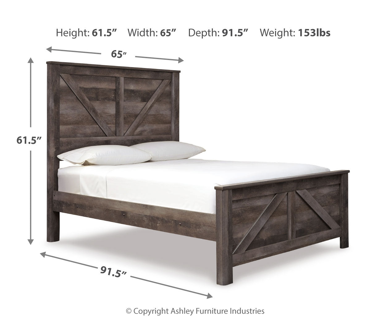 Wynnlow Crossbuck Panel Bed