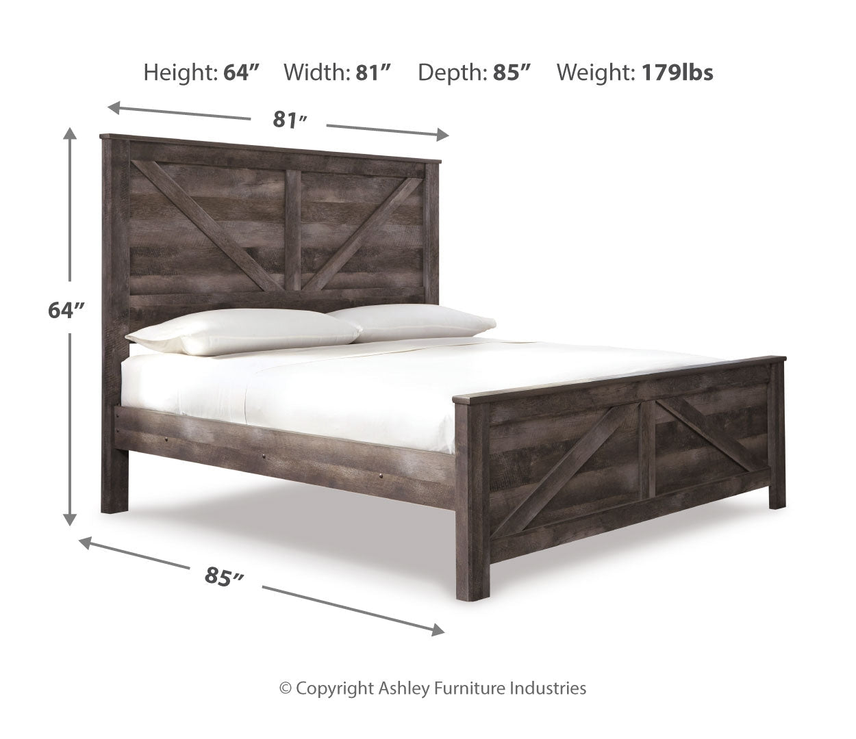 Wynnlow Crossbuck Panel Bed