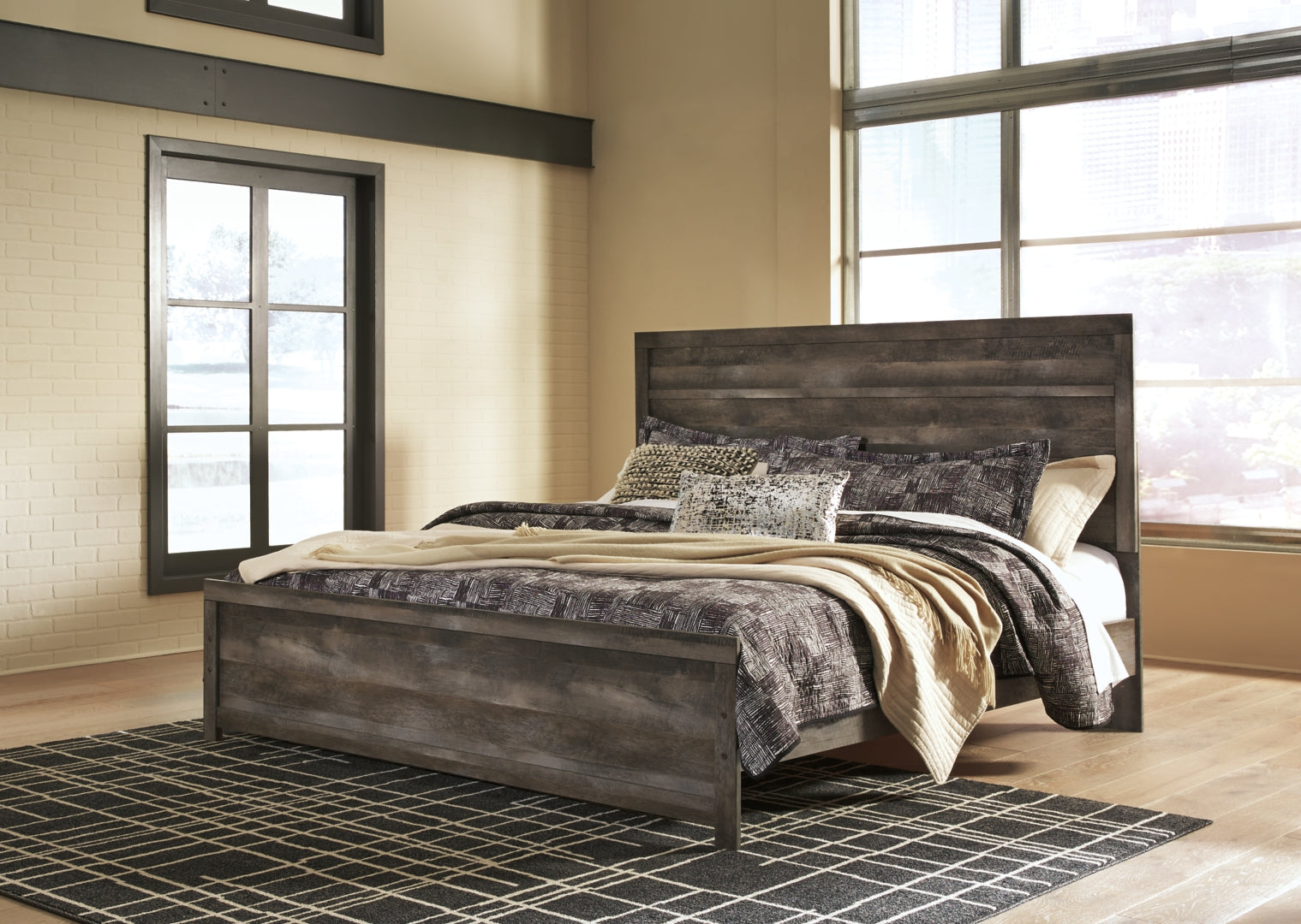 Wynnlow Grey Crossbuck Panel Bedroom Set