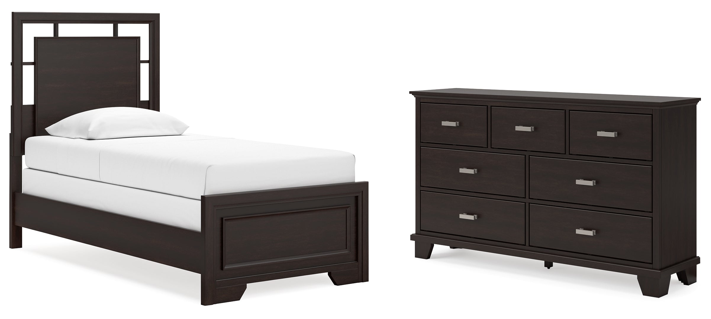 Covetown Twin Panel Bed with Dresser