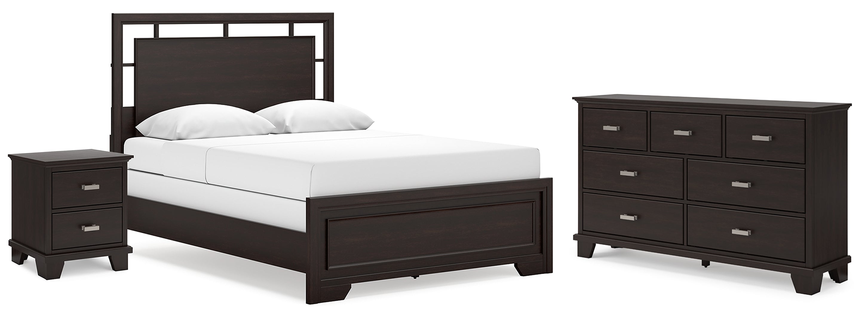 Covetown Queen Panel Bed with Dresser and Nightstand