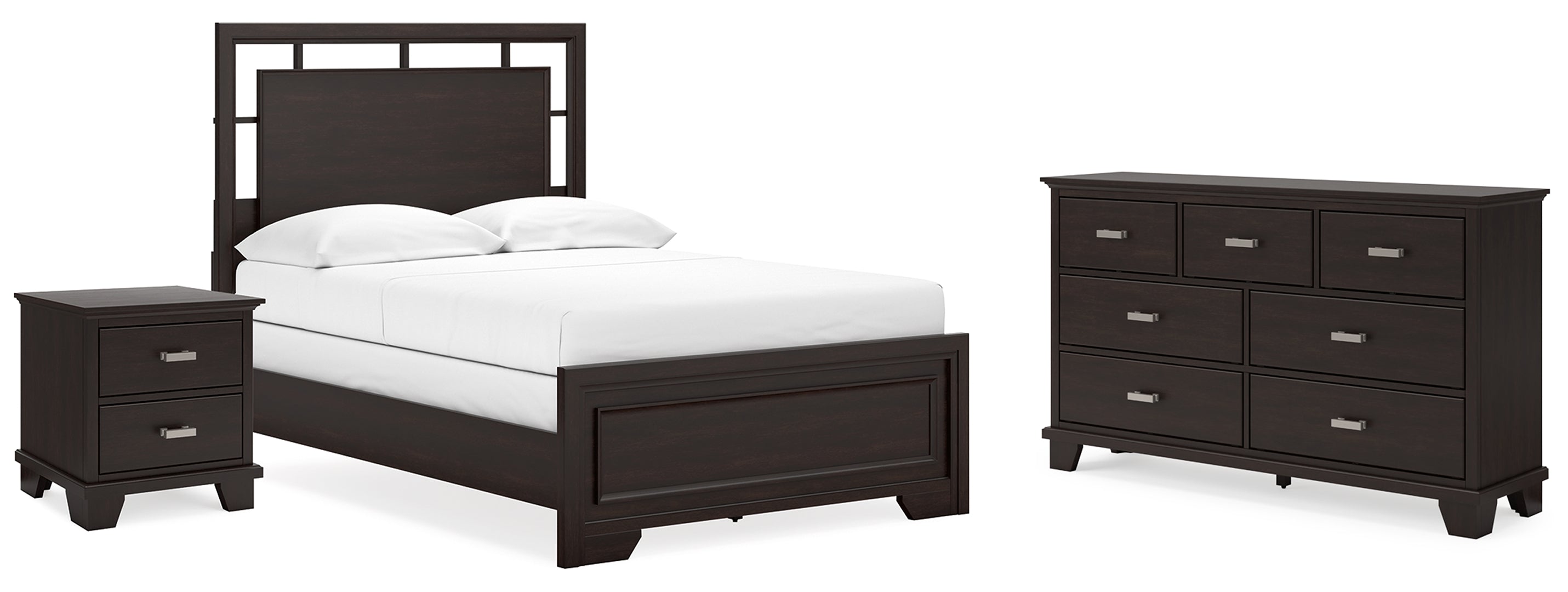 Covetown Full Panel Bed with Dresser and Nightstand