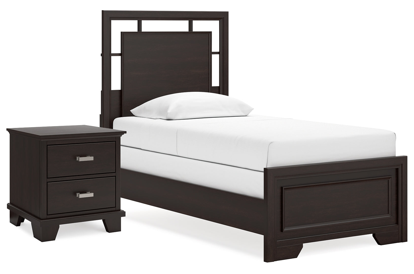 Covetown Twin Panel Bed with Nightstand