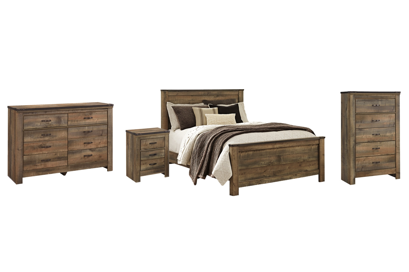 Trinell Brown Panel Bedroom Set