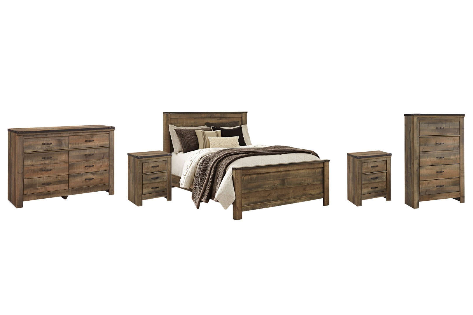 Trinell Brown Panel Bedroom Set