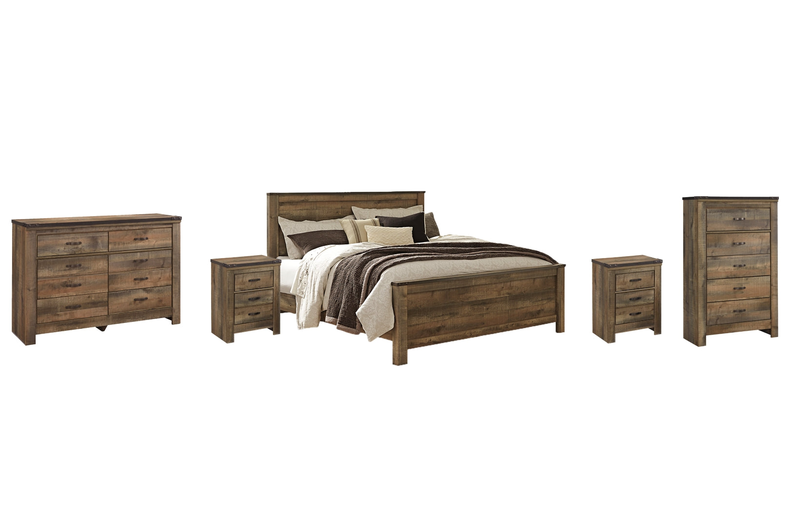 Trinell Brown Panel Bedroom Set