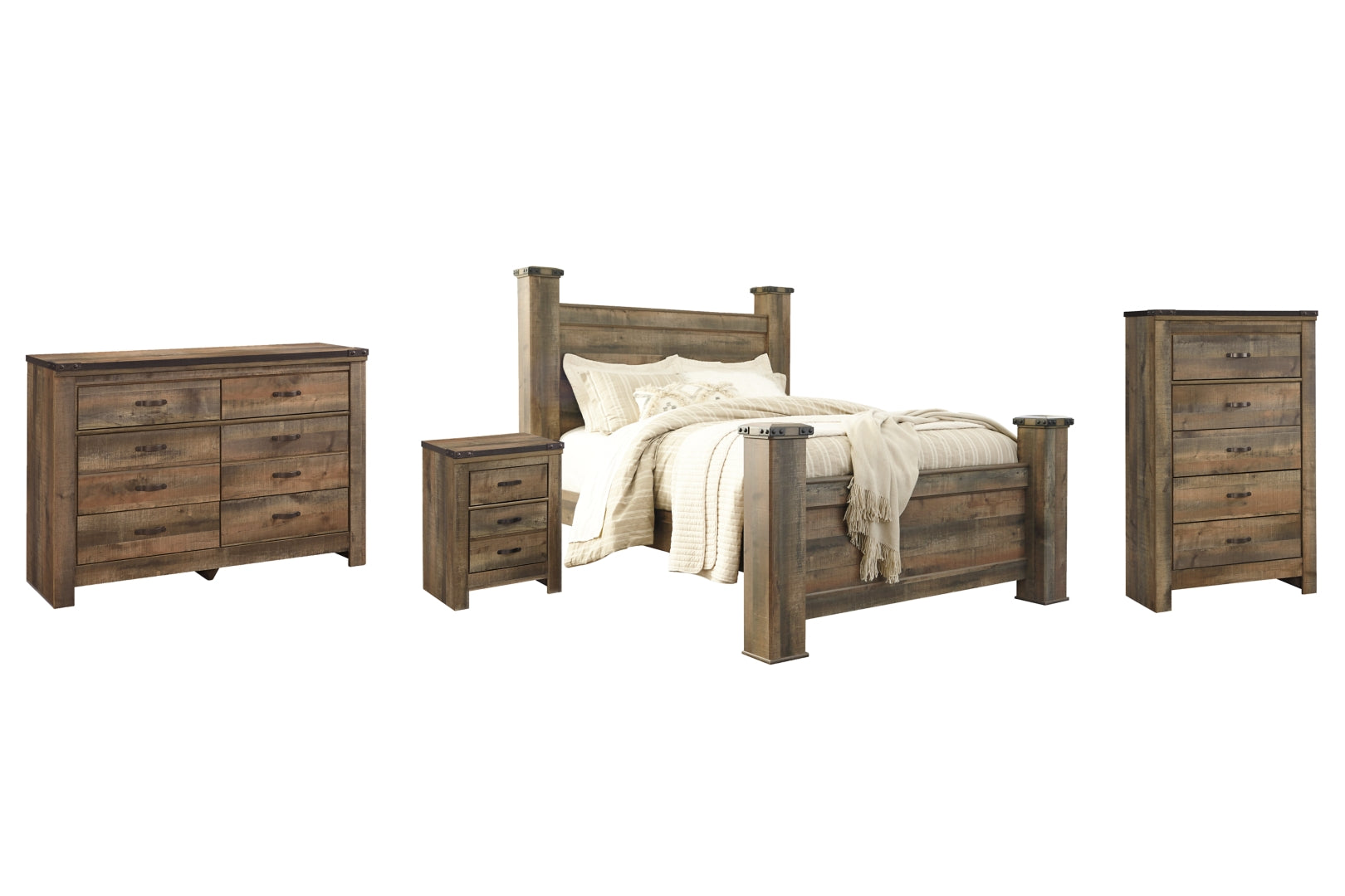 Trinell Brown Panel Bedroom Set