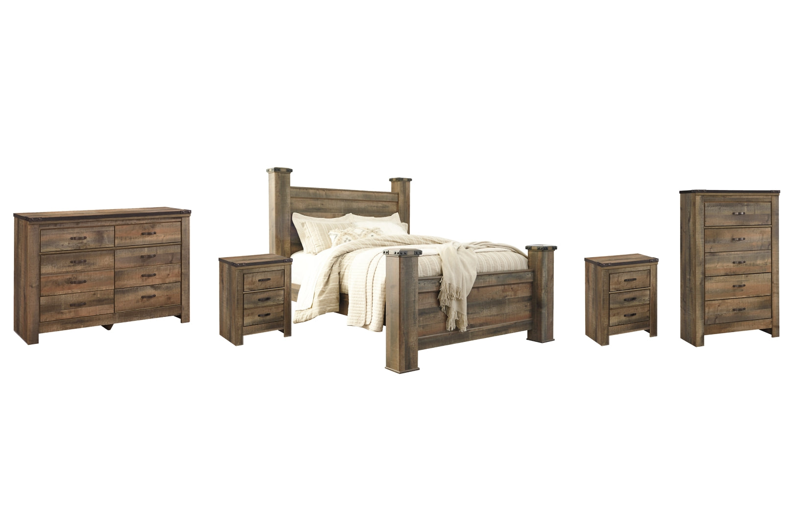 Trinell Brown Panel Bedroom Set