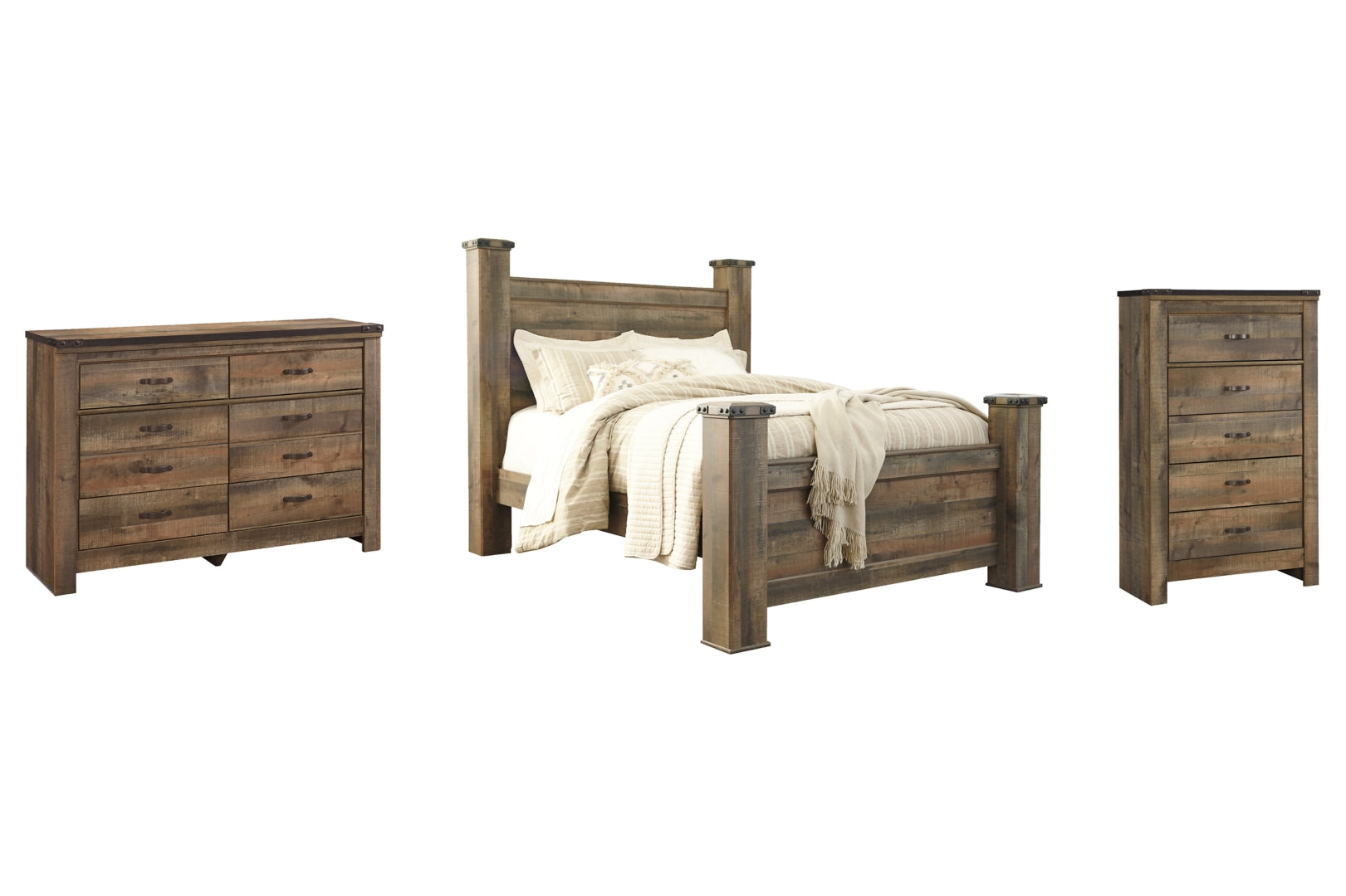 Trinell Brown Panel Bedroom Set