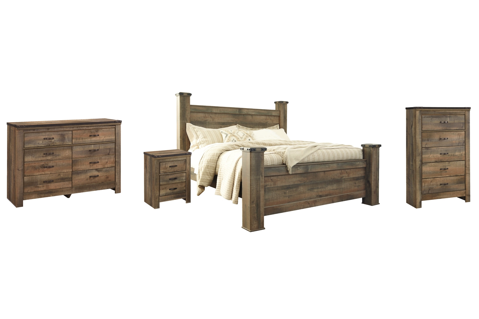 Trinell Brown Panel Bedroom Set