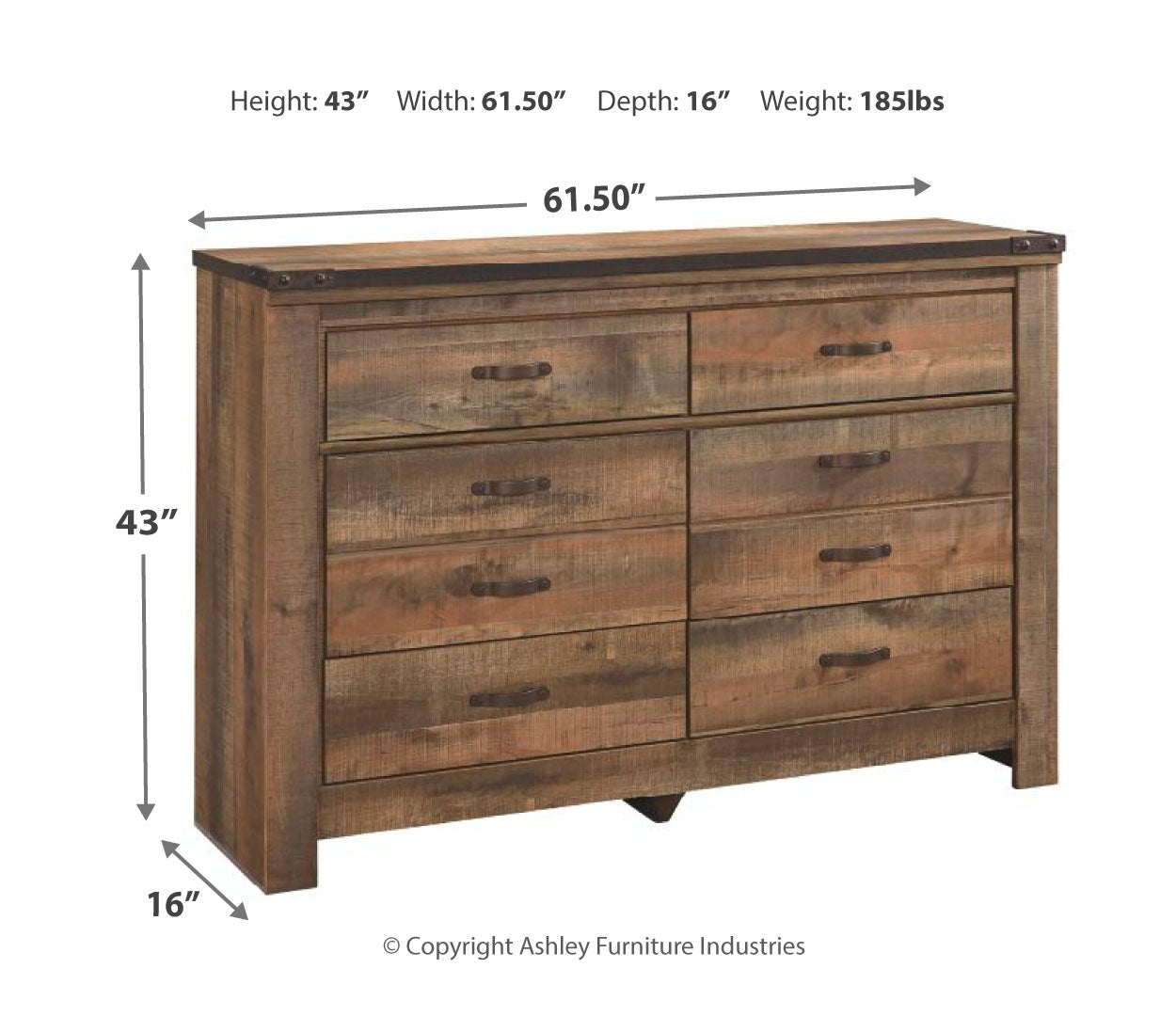 Trinell Six Drawer Dresser