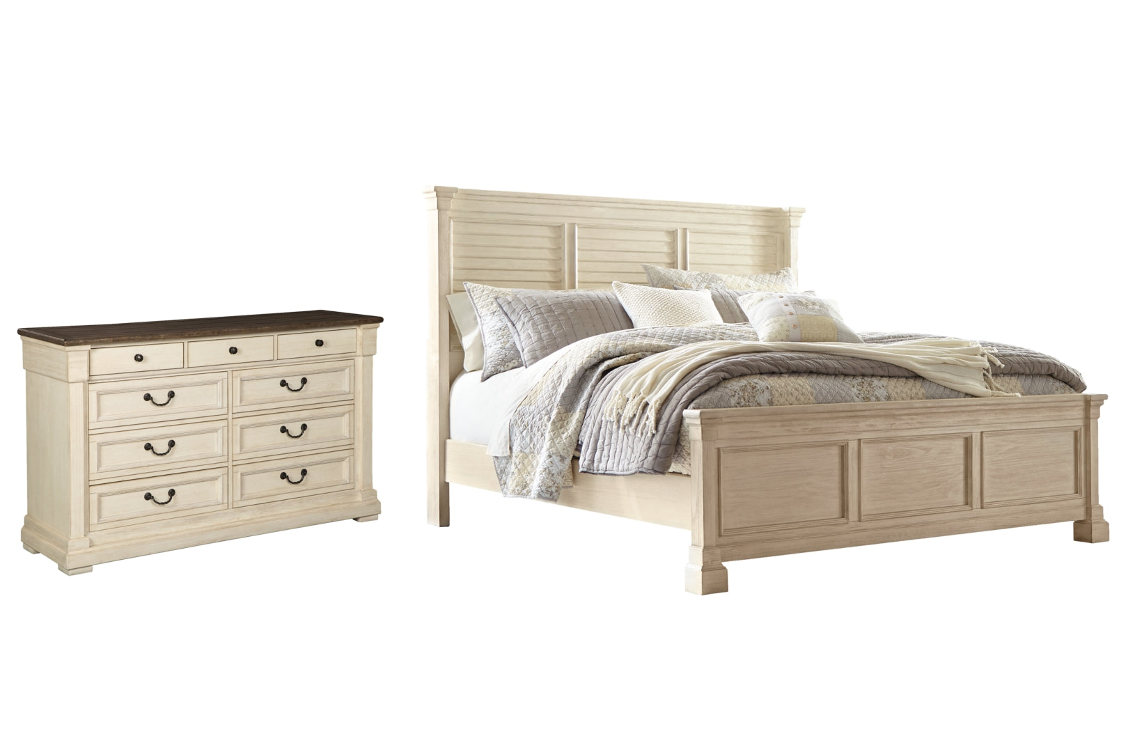 Bolanburg King Panel Bed with Dresser