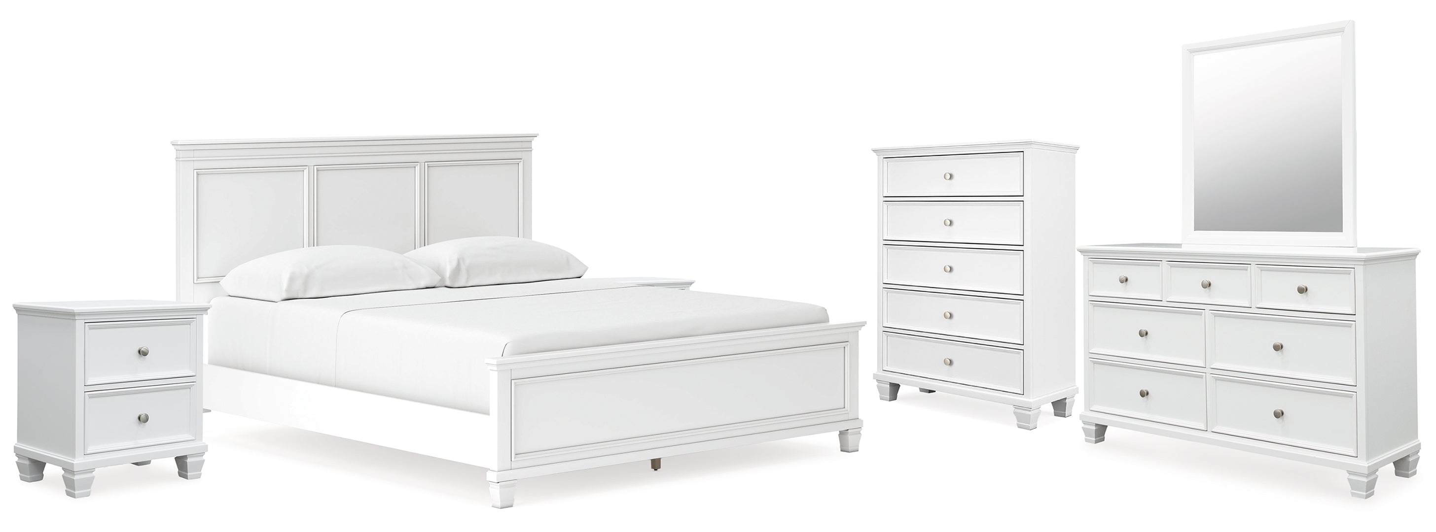 Fortman White Panel Bedroom Set