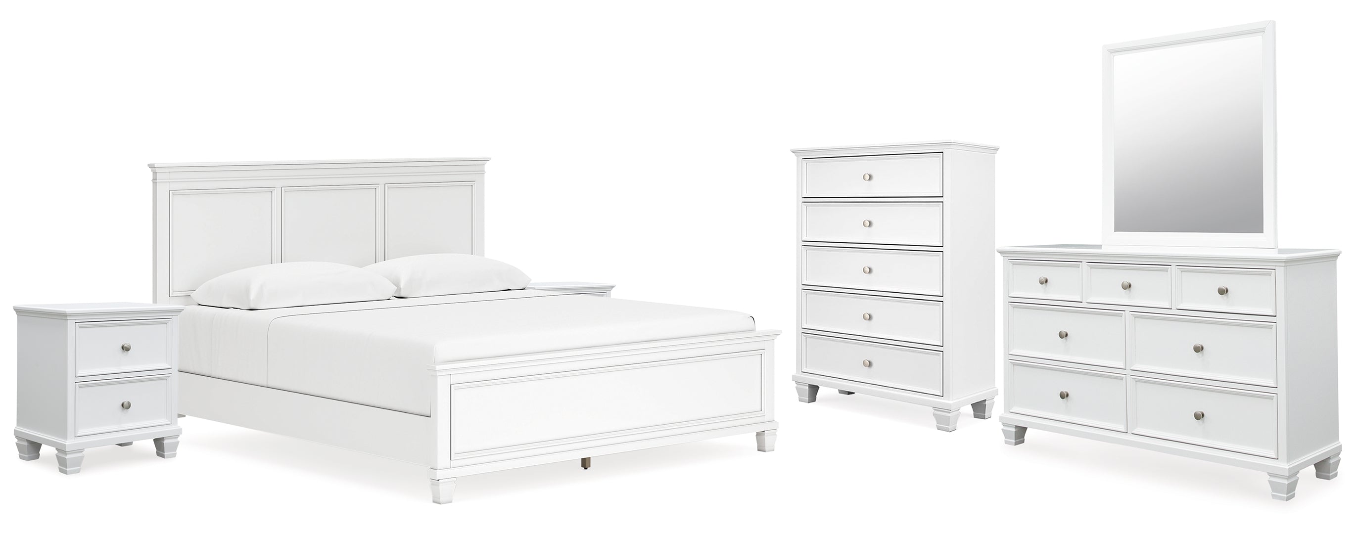 Fortman White Panel Bedroom Set