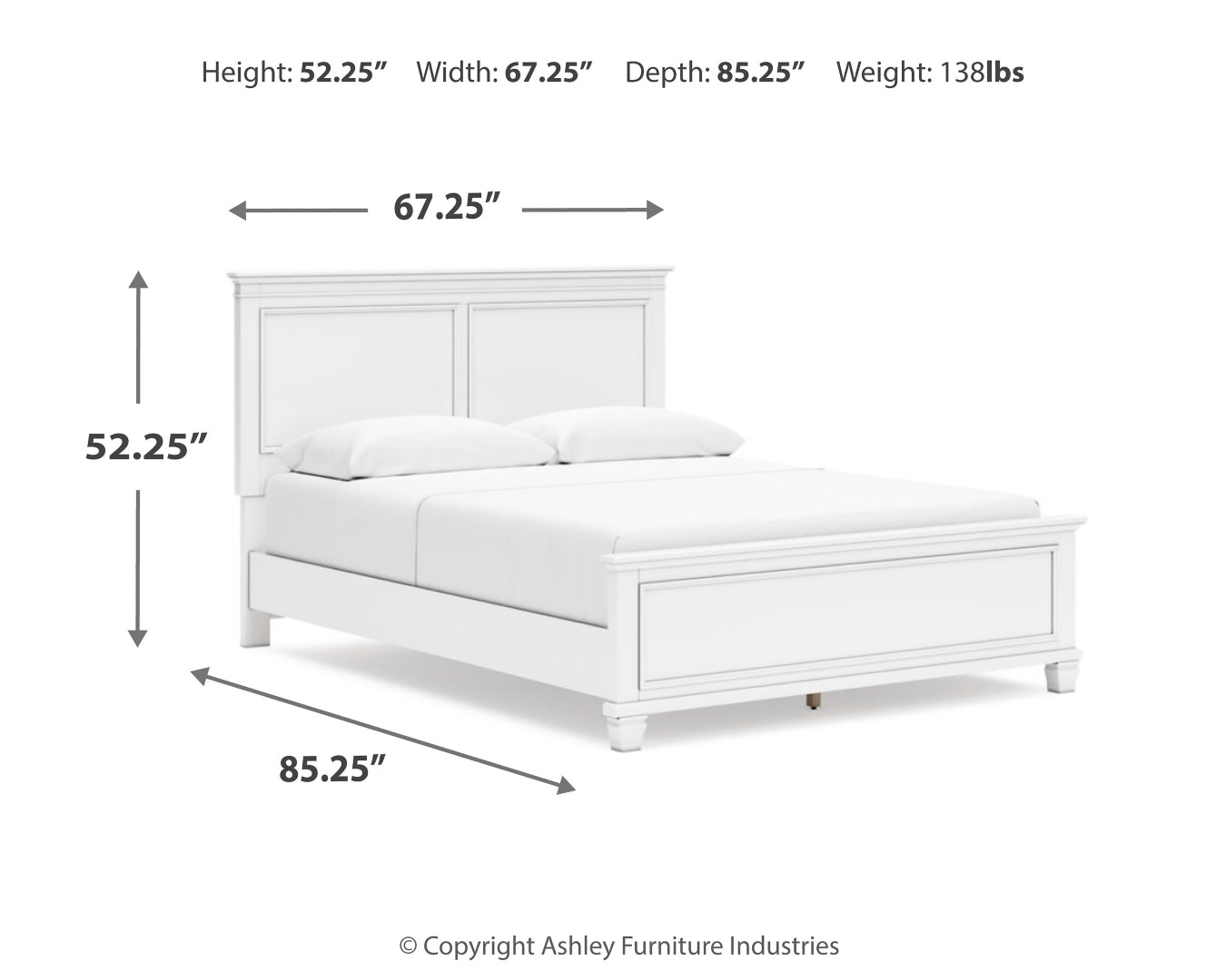 Fortman White Panel Bedroom Set