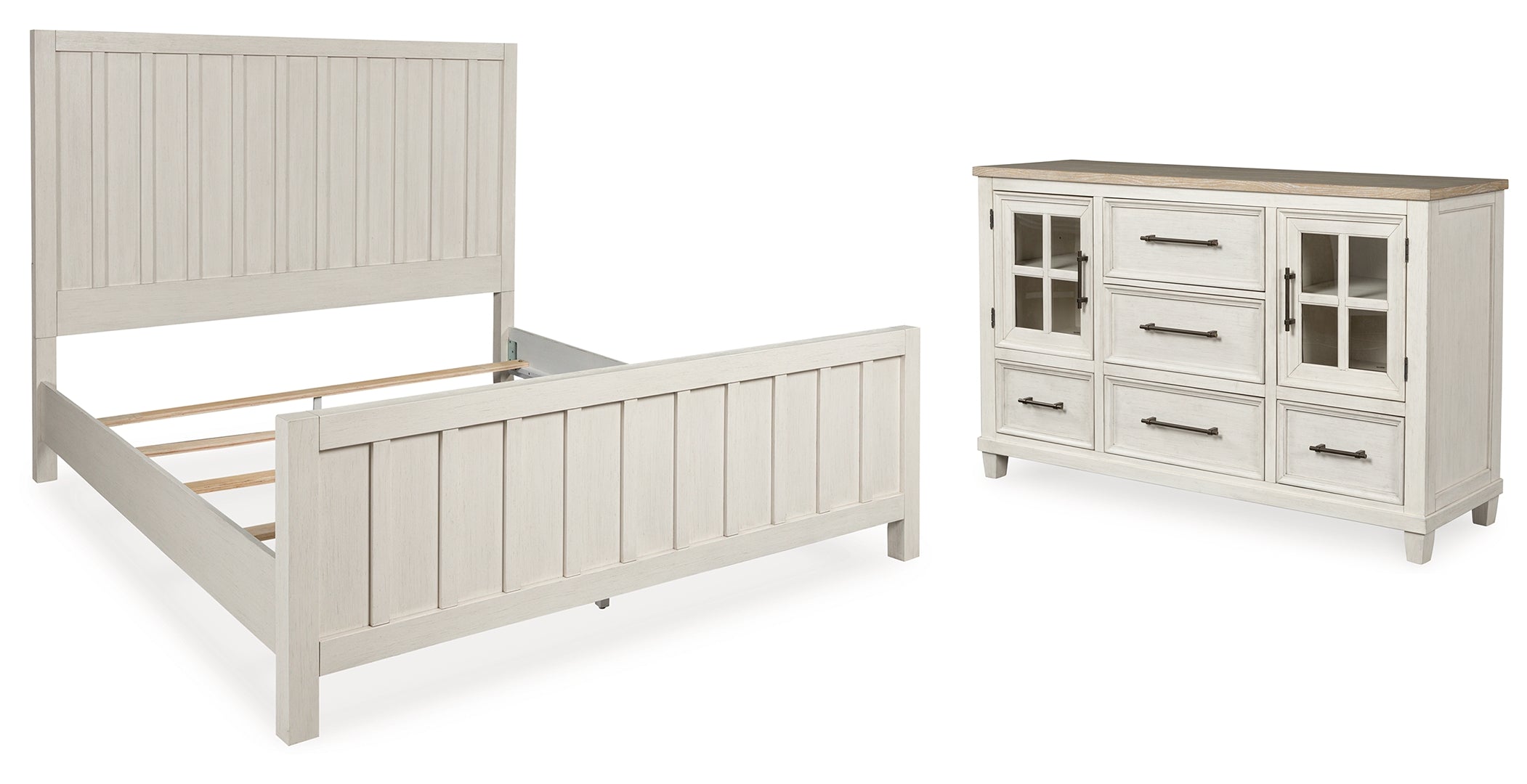 Shaybrock California King Panel Bed with Dresser