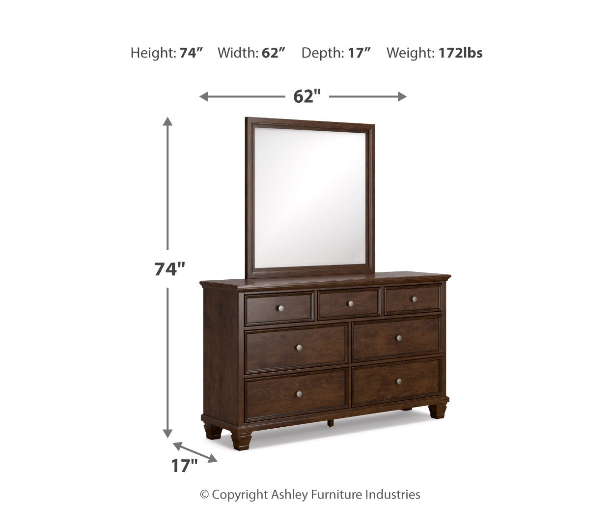 Danabrin Brown Panel Bedroom Set